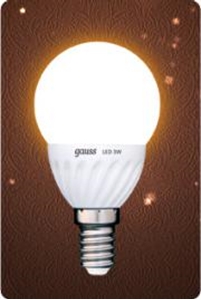 Изображение Шарик LED Е14 3W 2700К тепл. Gauss