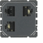 Изображение 67390 Механизм розетки тройной RJ45 - STP телеф./TV/информ. Celiane