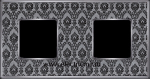 Изображение FD01322DNCB Рамка на 2 поста DECORNOIR Bright Chrome TAPESTRY