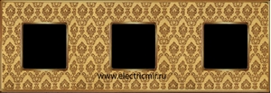 Изображение FD01323DGOB Рамка на 3 поста DECORGOLD Bright Gold TAPESTRY