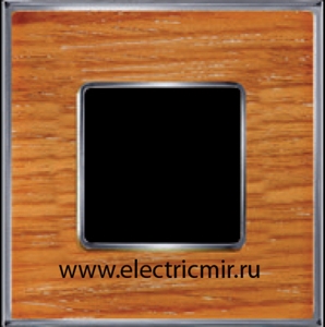 Изображение FD01311CCB Рамка на 1 пост CHERRY Bright Chrome WOOD