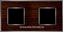 Изображение FD01312WCB Рамка на 2 поста WENGE Bright Chrome WOOD