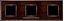 Изображение FD01313WCB Рамка на 3 поста WENGE Bright Chrome WOOD