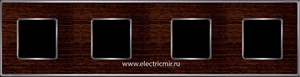 Изображение FD01314WCB Рамка на 4 поста WENGE Bright Chrome WOOD