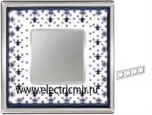 Изображение FD01344NECB Рамка на 4 поста BLACK LYS Bright Chrome PORCELAIN