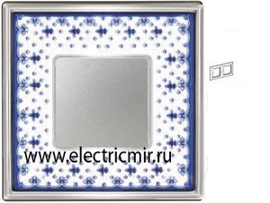 Изображение FD01342AZCB Рамка на 2 поста BLUE LYS Bright Chrome PORCELAIN