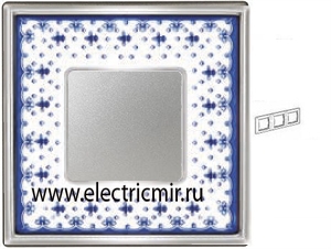 Изображение FD01343AZCB Рамка на 3 поста BLUE LYS Bright Chrome PORCELAIN