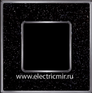 Изображение FD01331BQCB Рамка на 1 пост BLACKQUARTZ Bright Chrome CORINTO