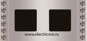 Изображение FD01272CB Рамка на 2 поста VELVET CRYSTAL DE LUXE