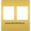 Изображение FD04318OR-A Накладка для 2го разъема RJ45 REAL GOLD беж