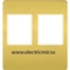 Изображение FD04318OB-M Накладка для 2го разъема RJ45 BRIGHT GOLD черный
