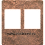 Изображение FD04318RU-A Накладка для 2го разъема RJ45 RUSTIC COPPER беж