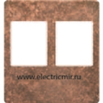 Изображение FD04318RU-A Накладка для 2го разъема RJ45 RUSTIC COPPER беж