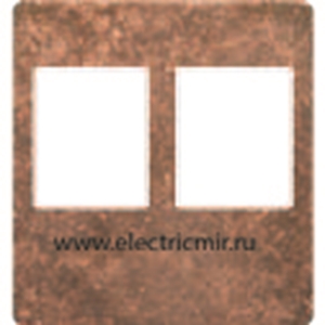 Изображение FD04318RU-M Накладка для 2го разъема RJ45 RUSTIC COPPER черный