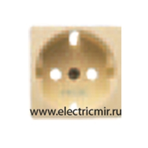Изображение FD16723-A Накладка розетки 2к+з бежевая FEDE