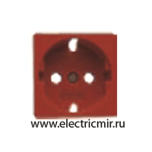 Изображение FD16723RU Накладка розетки 2к+з красная FEDE