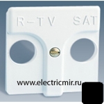 Изображение 27097-38 Накладка TV-R-SAT розетку графит Simon