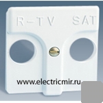 Изображение 27097-37 Накладка TV-R-SAT розетку серая Simon