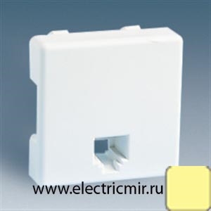 Изображение 27480-32 Розетка TF RJ-11 под 4 контакта слоновая кость Simon