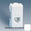 Изображение 27480-34 Розетка TF RJ-11 под 4 контакта узкая белая Simon