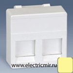 Изображение 27486-32 Адаптер для 2ой RJ-45 слоновая кость Simon
