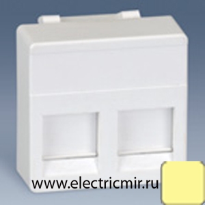 Изображение 27486-32 Адаптер для 2ой RJ-45 слоновая кость Simon