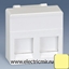 Изображение 27486-32 Адаптер для 2ой RJ-45 слоновая кость Simon