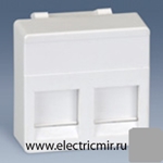 Изображение 27486-37 Адаптер для 2ой RJ-45 серый Simon