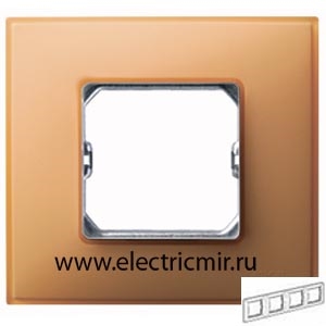 Изображение 27774-64 Рамка 4 поста Neos оранжевая Simon