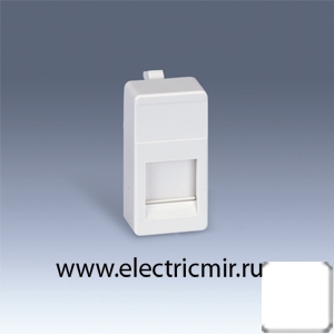 Изображение 27087-34 Адаптер для RJ-45 узкий белый Simon