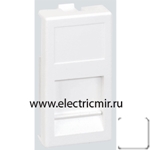 Изображение KA76-9 Адаптер на 1 RJ45 CJ545U, CJ546U, шторка, 22,5х45мм, белый Simon