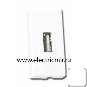 Изображение K128B-9 Разъем USB тип А, 22,5х45, графит Simon