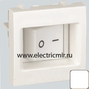 Изображение K125A-9 Выключатель биполярный 16А, К45, 45х45мм, белый Simon