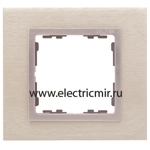 Изображение 82917-34 Рамка на 1 пост сталь матовая-алюминий (металл) Simon