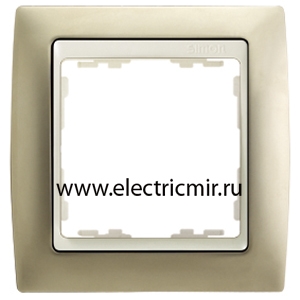 Изображение 82714-34 Рамка 1 пост шампань матовая-слоновая кость Simon