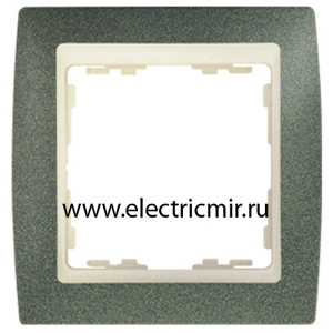 Изображение 82714-65 Рамка 1 пост зеленая текстура-слоновая кость Simon