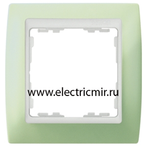 Изображение 82611-65 Рамка 1 пост пастель зеленая-белая Simon