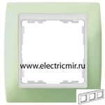 Изображение 82631-65 Рамка 3 поста пастель зеленая-белая Simon