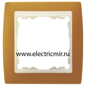 Изображение 82712-35 Рамка 1 пост терракот-слоновая кость Simon