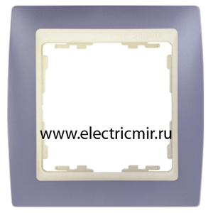 Изображение 82711-64 Рамка 1 пост сирень-слоновая кость Simon