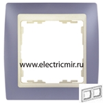 Изображение 82721-64 Рамка 2 поста сирень-слоновая кость Simon