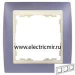 Изображение 82731-64 Рамка 3 поста сирень-слоновая кость Simon