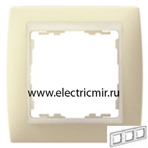 Изображение 82730-31 Рамка 3 поста слоновая кость Simon