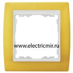 Изображение 82612-62 Рамка 1 пост желтая-белая Simon