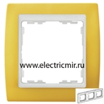 Изображение 82632-62 Рамка 3 поста желтая-белая Simon