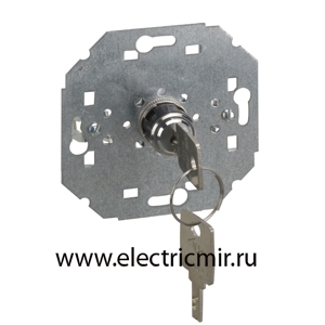 Изображение 75520-39 Кнопка - проходной выключатель с ключем, механизм, 10А 250Вт, Simon 82, 82N, 88
