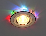 Изображение Точечный светильник для натяжных, подвесных и реечных потолков 2020/2 GD/7-LED (золото / мультиколор)