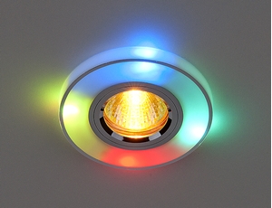 Изображение Точечный светильник со встроенными светодиодами 2070/2 SL/7-MULTI/LED (хром / мультиколор)