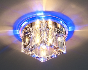 Изображение Потолочный светильник точечный со светодиодной подсветкой в форме куба N4/S BL (синий)