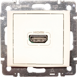 Изображение Розетка HDMI для аудио-видеоустройств (770085) белая Valena